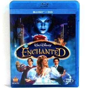 WALT DISNEY ENCHANTED 2-Disc Blu-ray + DVD Amy Adams, Patrick Dempsey